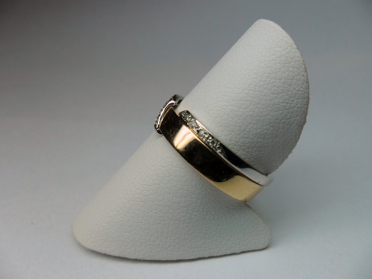 2Gether Ring Pavé Bicolor Rosé